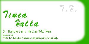 timea halla business card